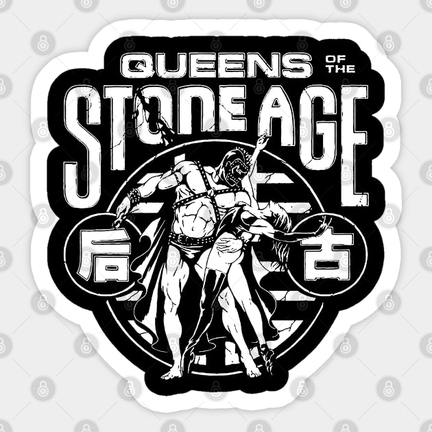 Queens of the stone age Sticker by CosmicAngerDesign